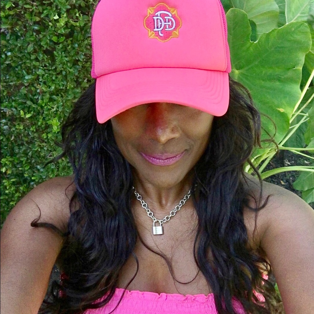 PINK or BLUE truckers cap.